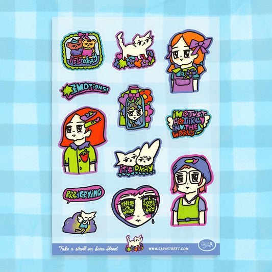 Just A Girl Sticker Sheet