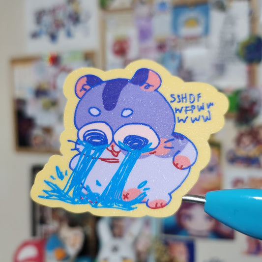 Crying Hampter Sticker