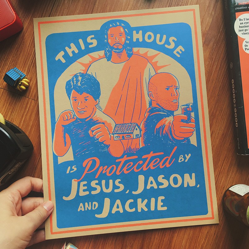 Jesus, Jason, and Jackie Art Print