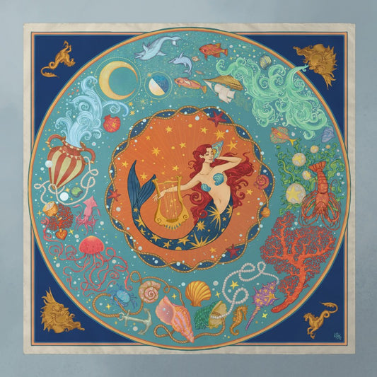 Sirené Illustrated Scarf