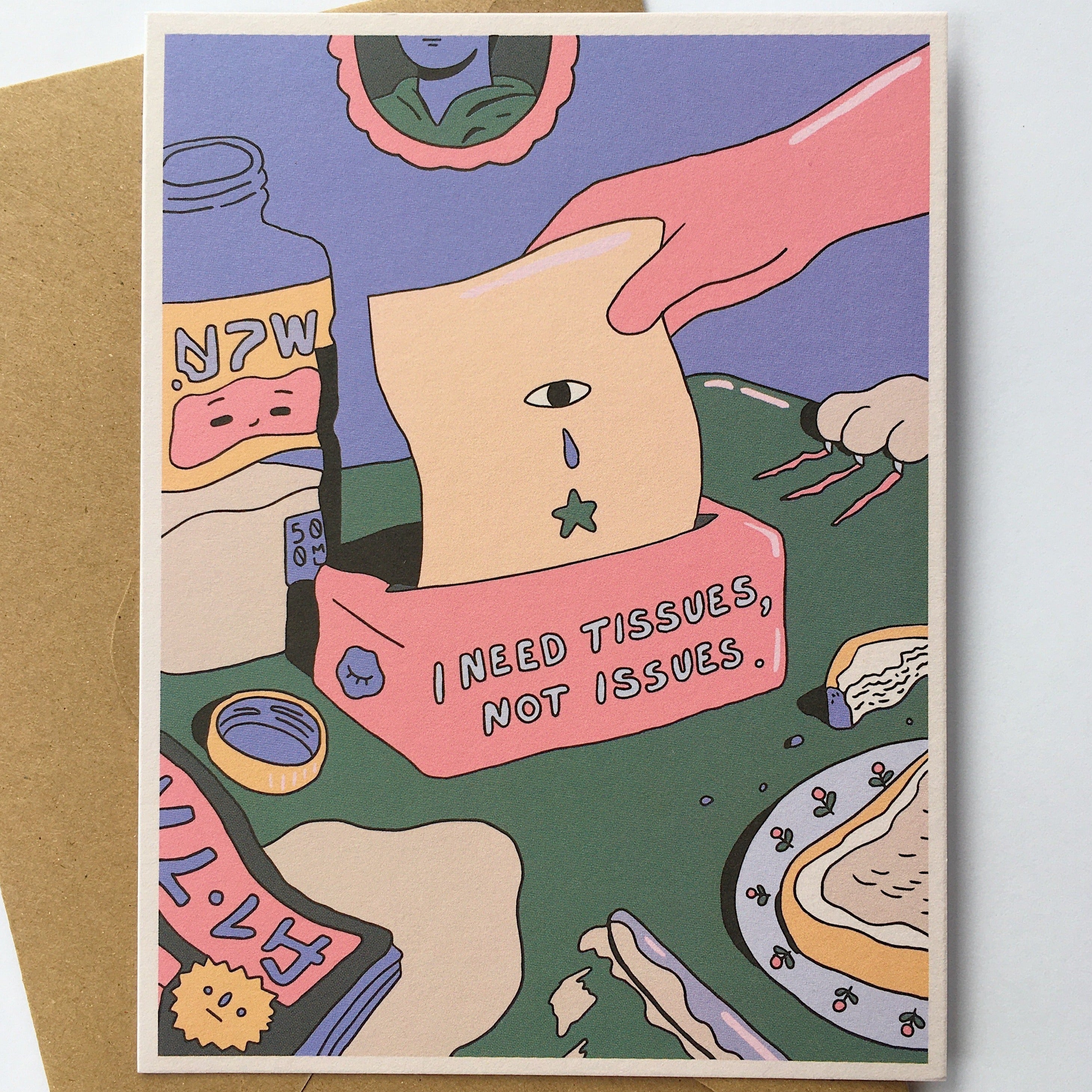 Tissues Postcard – Wormhole