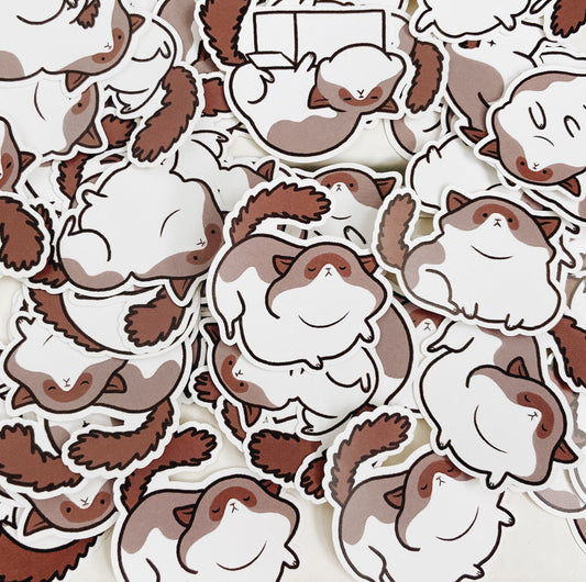 Cute Chonky Cat Die Cut Stickers