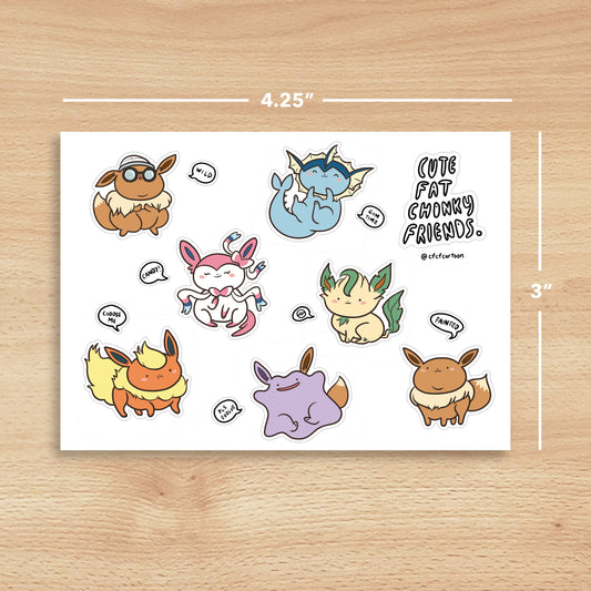 Eeveelutions Sticker Sheet