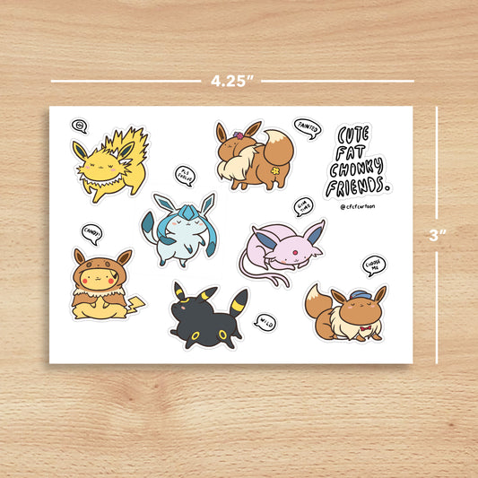 Eeveelutions Sticker Sheet
