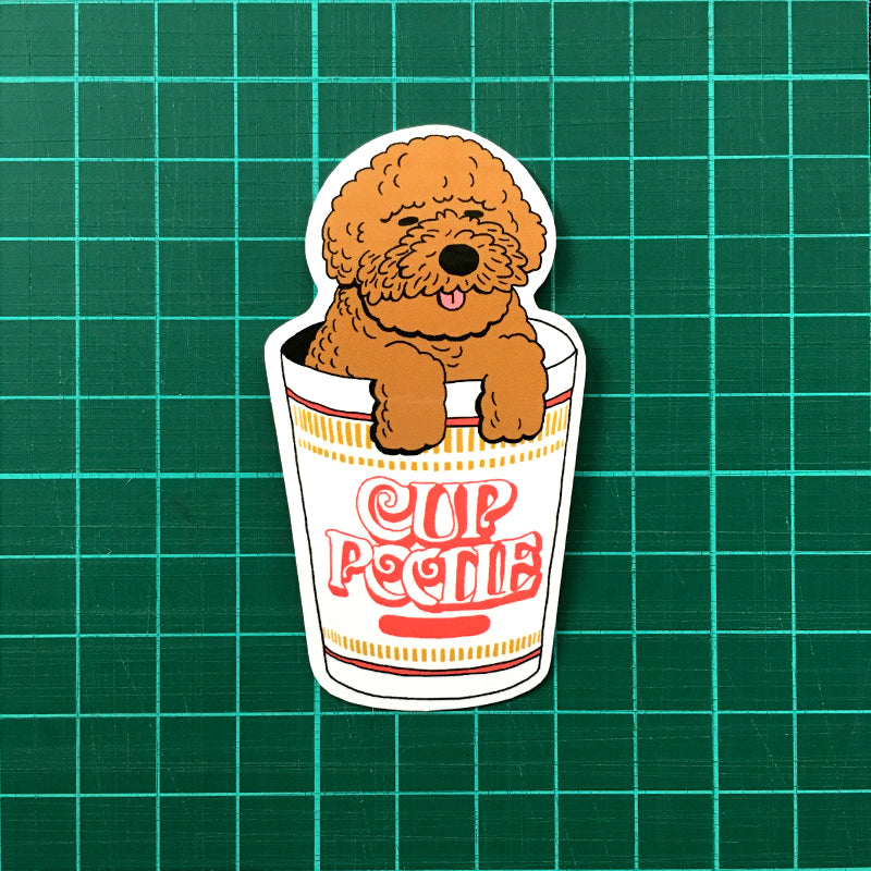 Cup Poodle Sticker