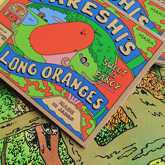 Takeshi's Long Oranges Sticker
