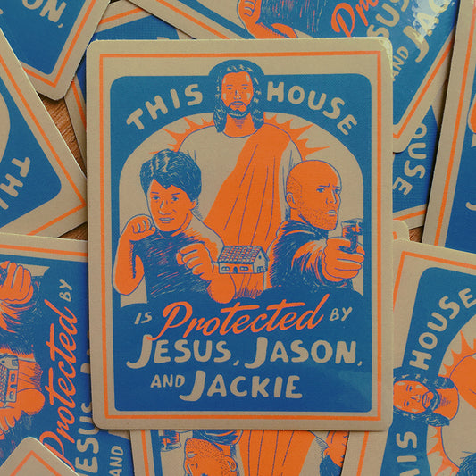 Jesus, Jason and Jackie Sticker