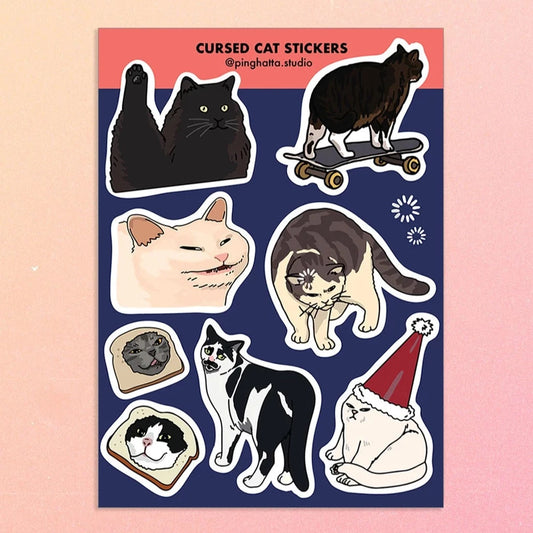 Cursed Cat Sticker Sheet