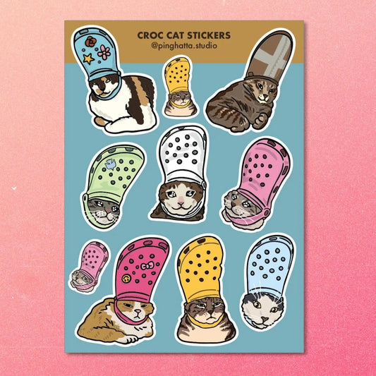 Croc Cat Sticker Sheet