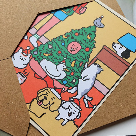 A Jolly Gathering Greeting Card