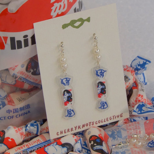 White Rabbit Earrings